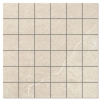 Mosaik Klinker Kinnekulle Beige Matt-Relief 30x30 (5x5) cm